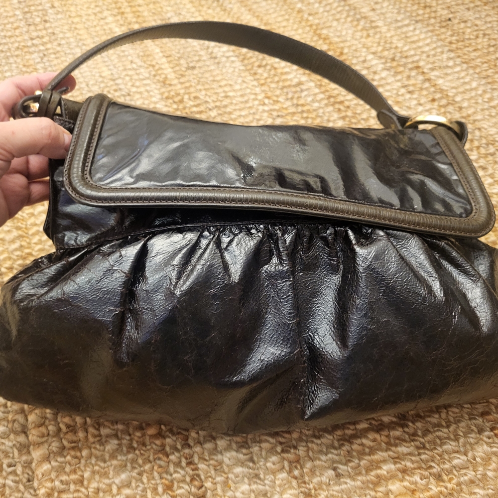 Fendi Black Leather Chef Flap Bag
